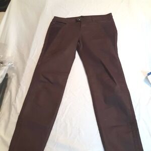 Zara Z 1975 Womens Burgundy Wax Denim Zip Leg Slim Moto Skinny Jeans Size 4